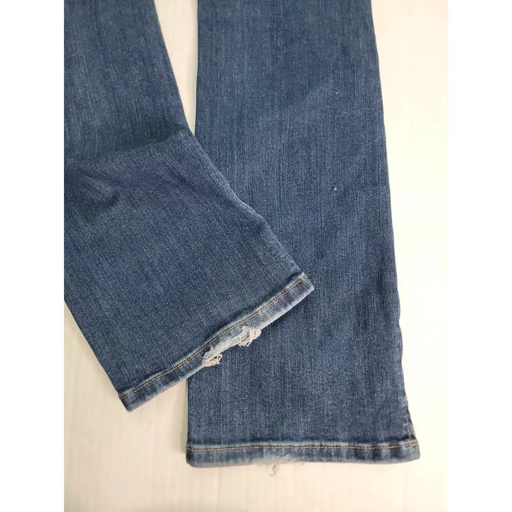 Judy Blue Jeans Womens SZ 28 Straight Boot Split Hem High Rise Stretch_4
